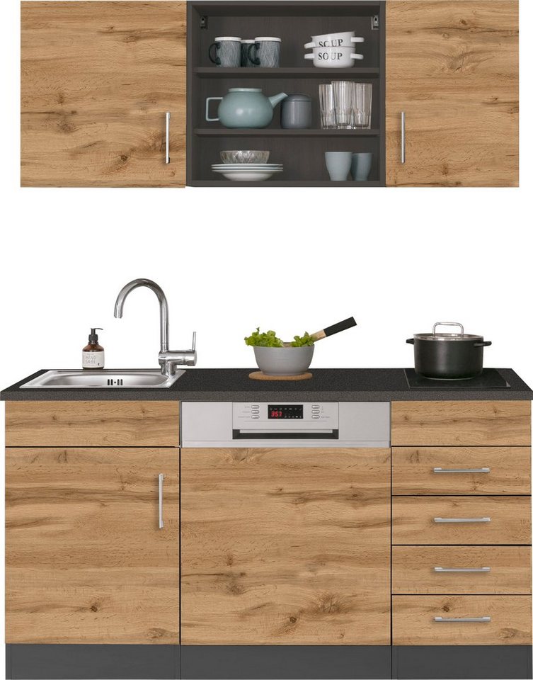 KOCHSTATION Pantryküche KS-Mali, Breite 150 cm, mit E-Geräten – Bild 2 von 5
