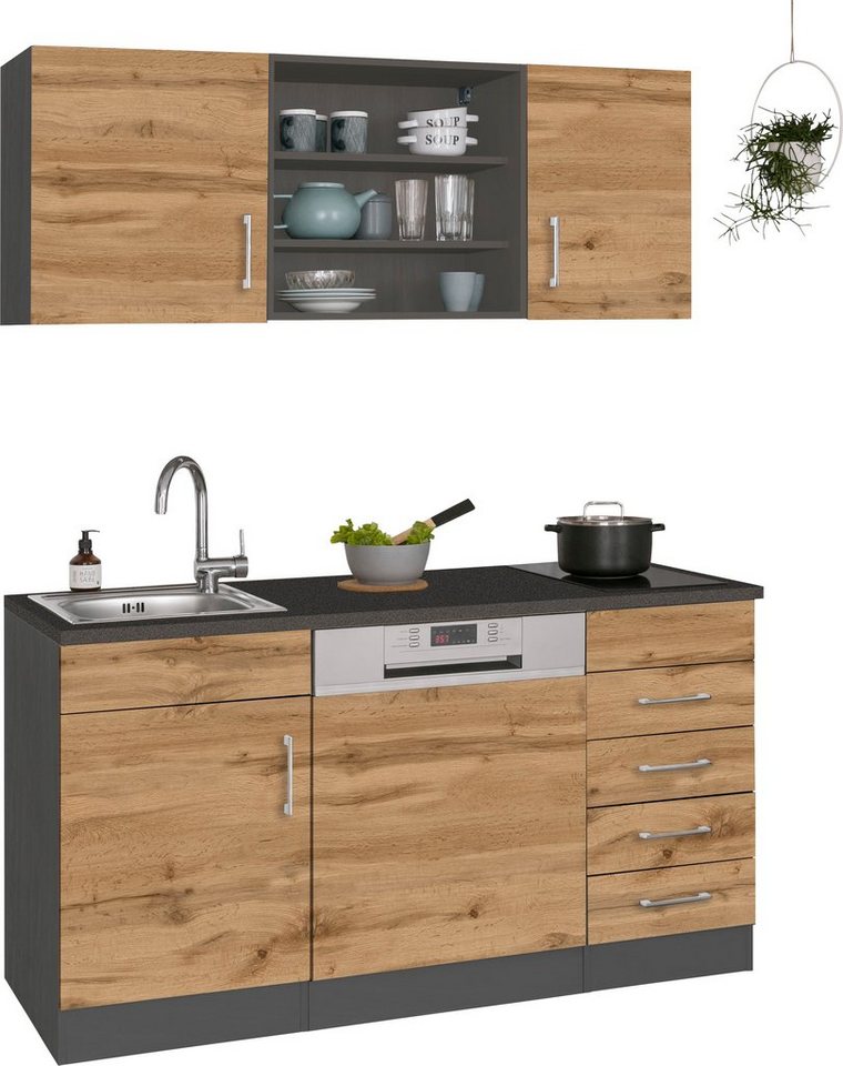 KOCHSTATION Pantryküche KS-Mali, Breite 150 cm, mit E-Geräten – Bild 3 von 5