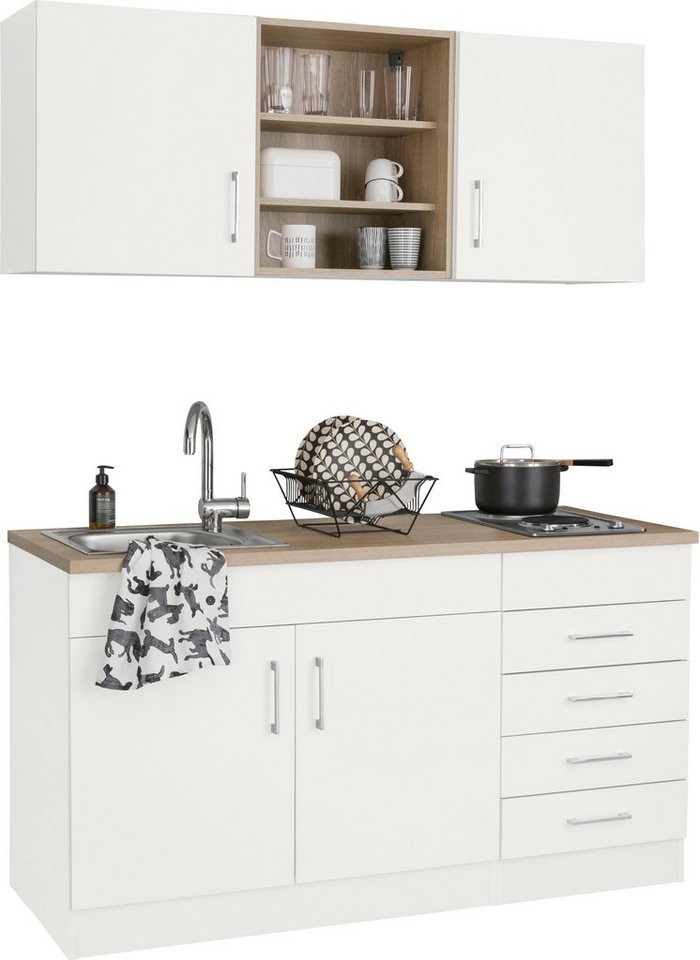 KOCHSTATION Pantryküche KS-Mali, Breite 150 cm, wahlweise mit E-Geräten – Bild 2 von 5