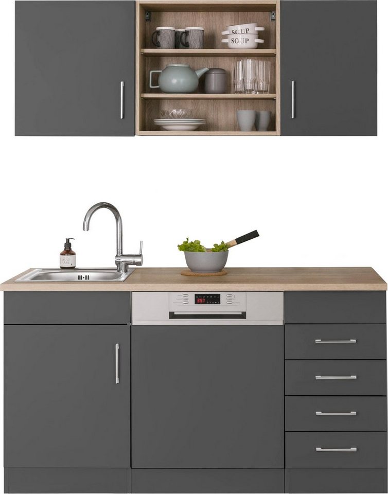 KOCHSTATION Pantryküche KS-Mali, Breite 150 cm, mit E-Geräten – Bild 2 von 5