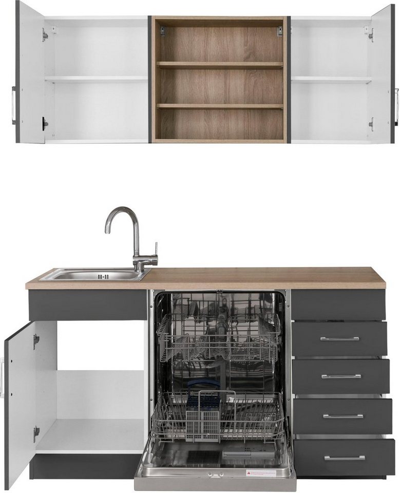 KOCHSTATION Pantryküche KS-Mali, Breite 150 cm, mit E-Geräten – Bild 4 von 5