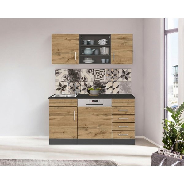 KOCHSTATION Pantryküche KS-Mali, Breite 150 cm, mit E-Geräten