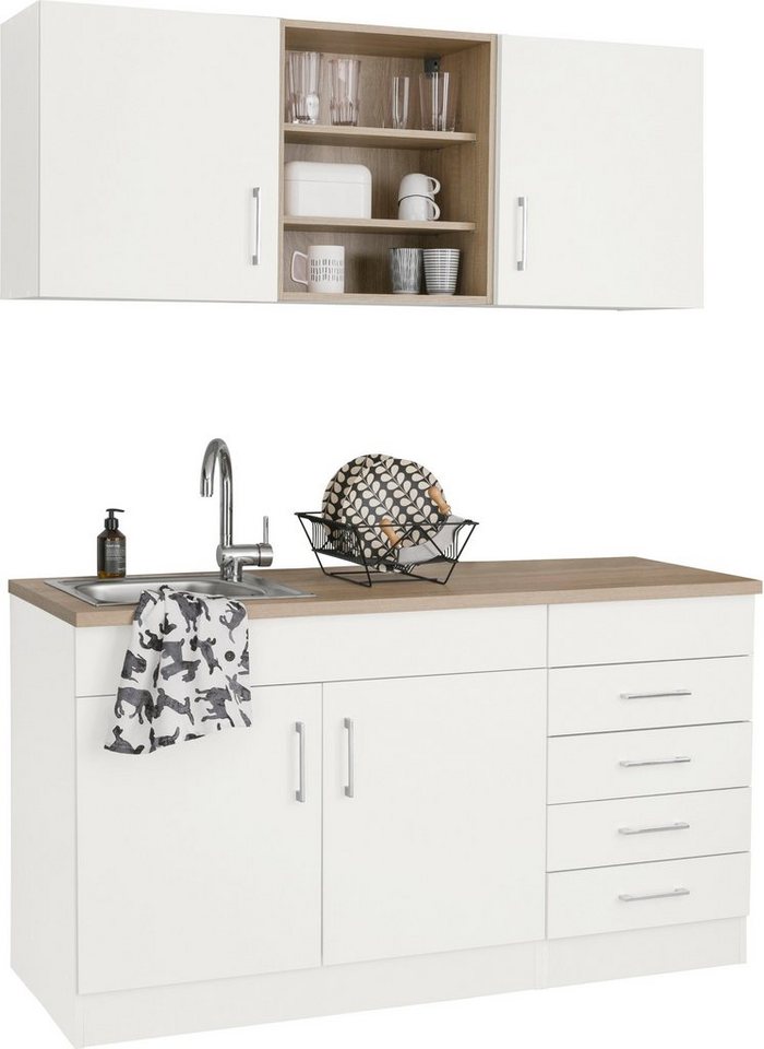 KOCHSTATION Pantryküche KS-Mali, Breite 150 cm, wahlweise mit E-Geräten – Bild 2 von 5