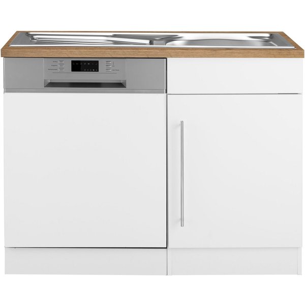 KOCHSTATION Spülenschrank KS-Samos 110 cm breit, inkl. Tür/Sockel für Geschirrspüler