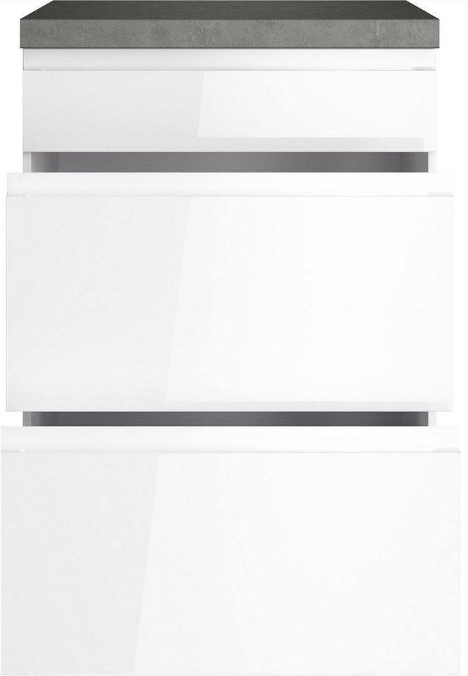KOCHSTATION Unterschrank KS-Virginia,neu in verbesserter Ausführung (Stauraum, Softclose, mit CPL-Arbeitsplatte) Breite 50 cm, 1 Schubkasten, 2 Auszüge, Soft-Cl – Bild 5 von 5