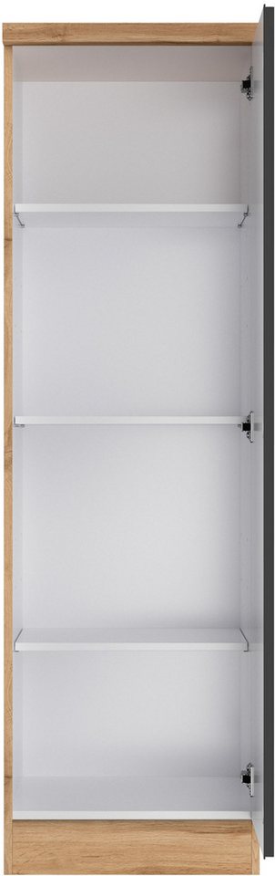 KOCHSTATION Vorratsschrank KS-Virginia,neu in verbesserter Ausführung (Arbeitsplatte 38 mm stark, Stauraum, Softclose) Maße (B/H/T): ca. 50/166/60 cm, Türanschl – Bild 5 von 5