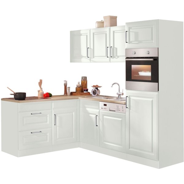 KOCHSTATION Winkelküche, Stellbreite 230x170 cm, wahlweise mit E-Geräten, MDF-Fronten