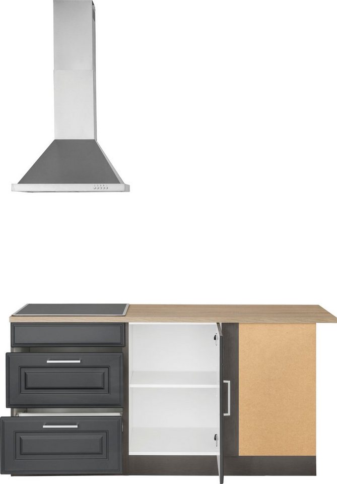 KOCHSTATION Winkelküche, Stellbreite 230x170 cm, wahlweise mit E-Geräten, MDF-Fronten – Bild 3 von 5