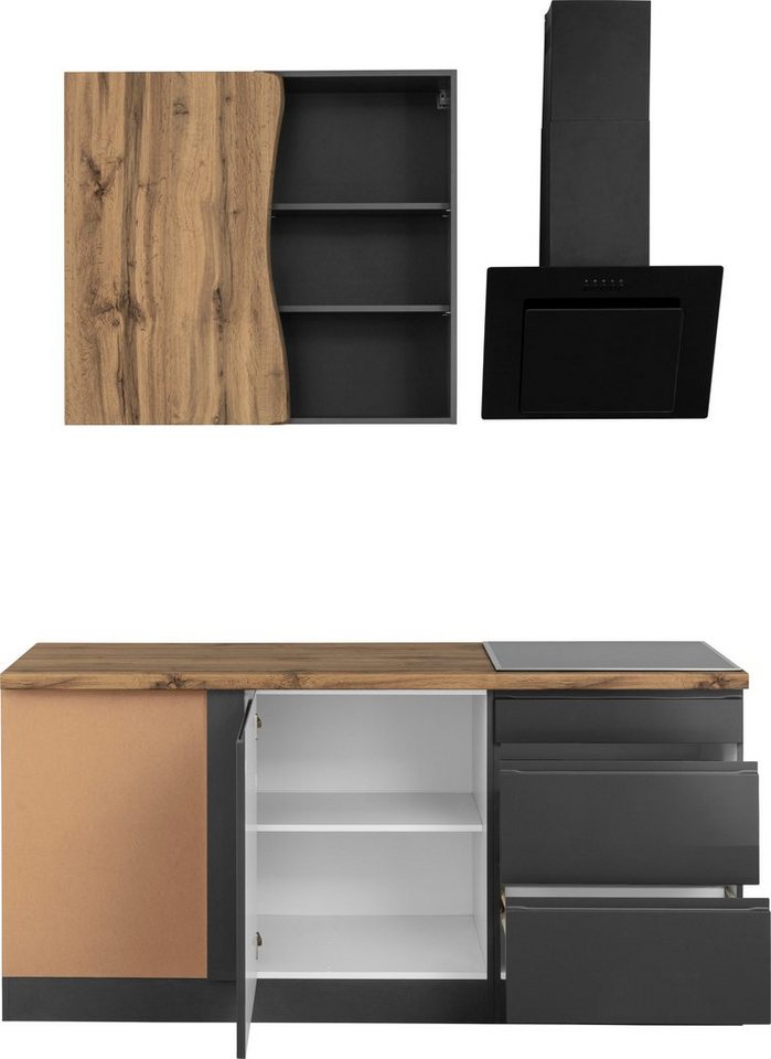 KOCHSTATION Winkelküche KS-Bruneck, Stellbreite 240/180 cm breit, wahlweise mit oder ohne E-Geräte, MDF – Bild 5 von 5
