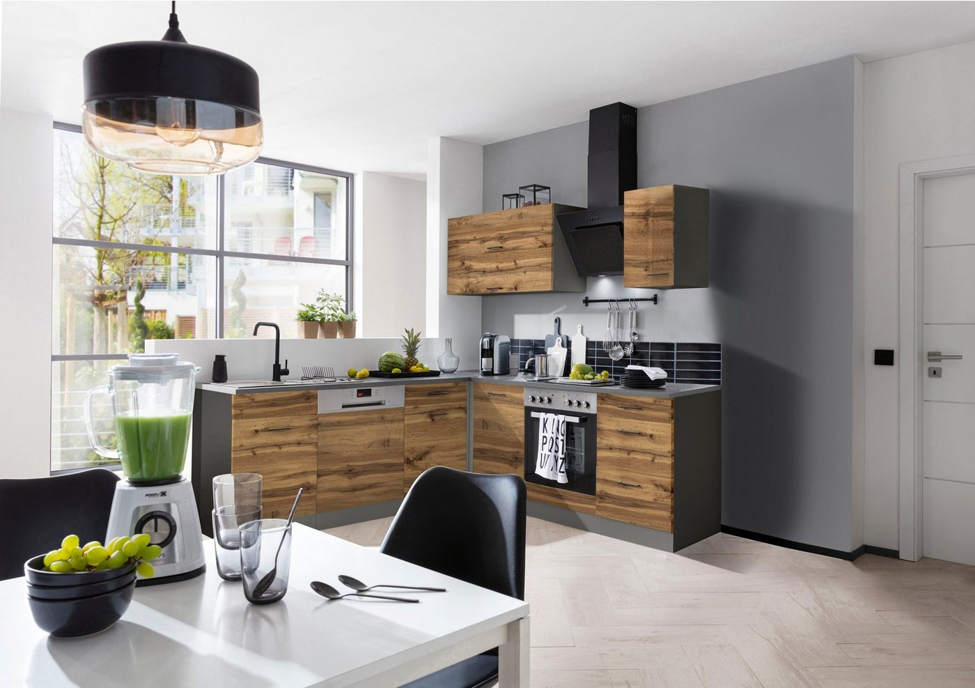 KOCHSTATION Winkelküche KS-Trier, mit E-Geräten, Stellbreite 220/220 cm – Bild 2 von 5