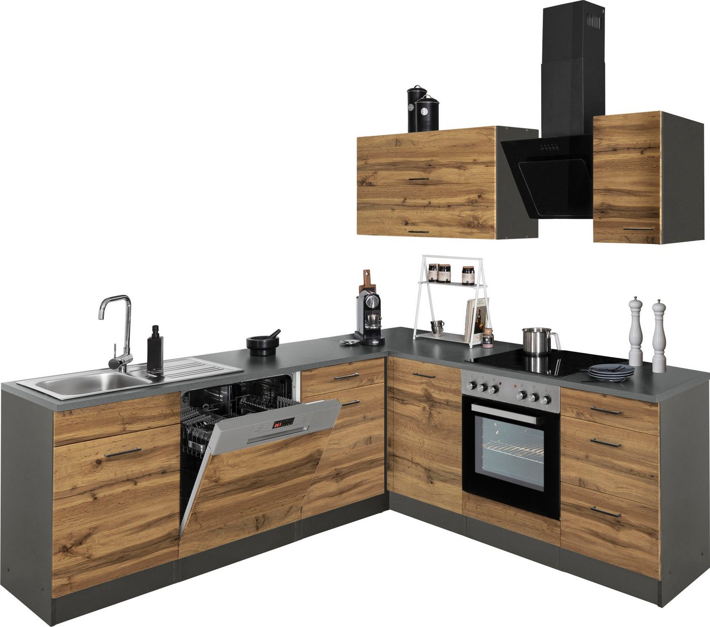 KOCHSTATION Winkelküche KS-Trier, mit E-Geräten, Stellbreite 220/220 cm – Bild 3 von 5