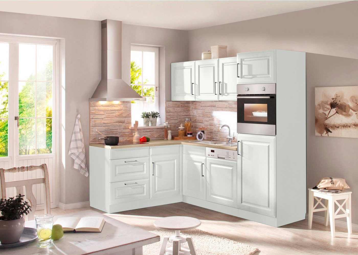 KOCHSTATION Winkelküche, Stellbreite 230x170 cm, wahlweise mit E-Geräten, MDF-Fronten – Bild 2 von 5
