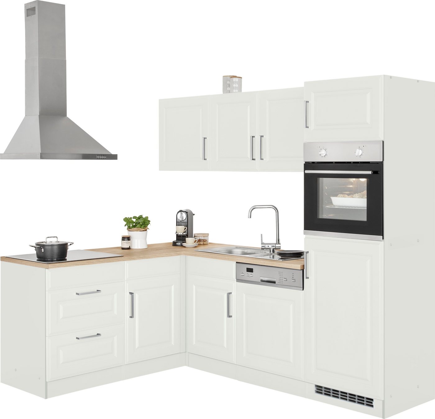 KOCHSTATION Winkelküche, Stellbreite 230x170 cm, wahlweise mit E-Geräten, MDF-Fronten – Bild 3 von 5