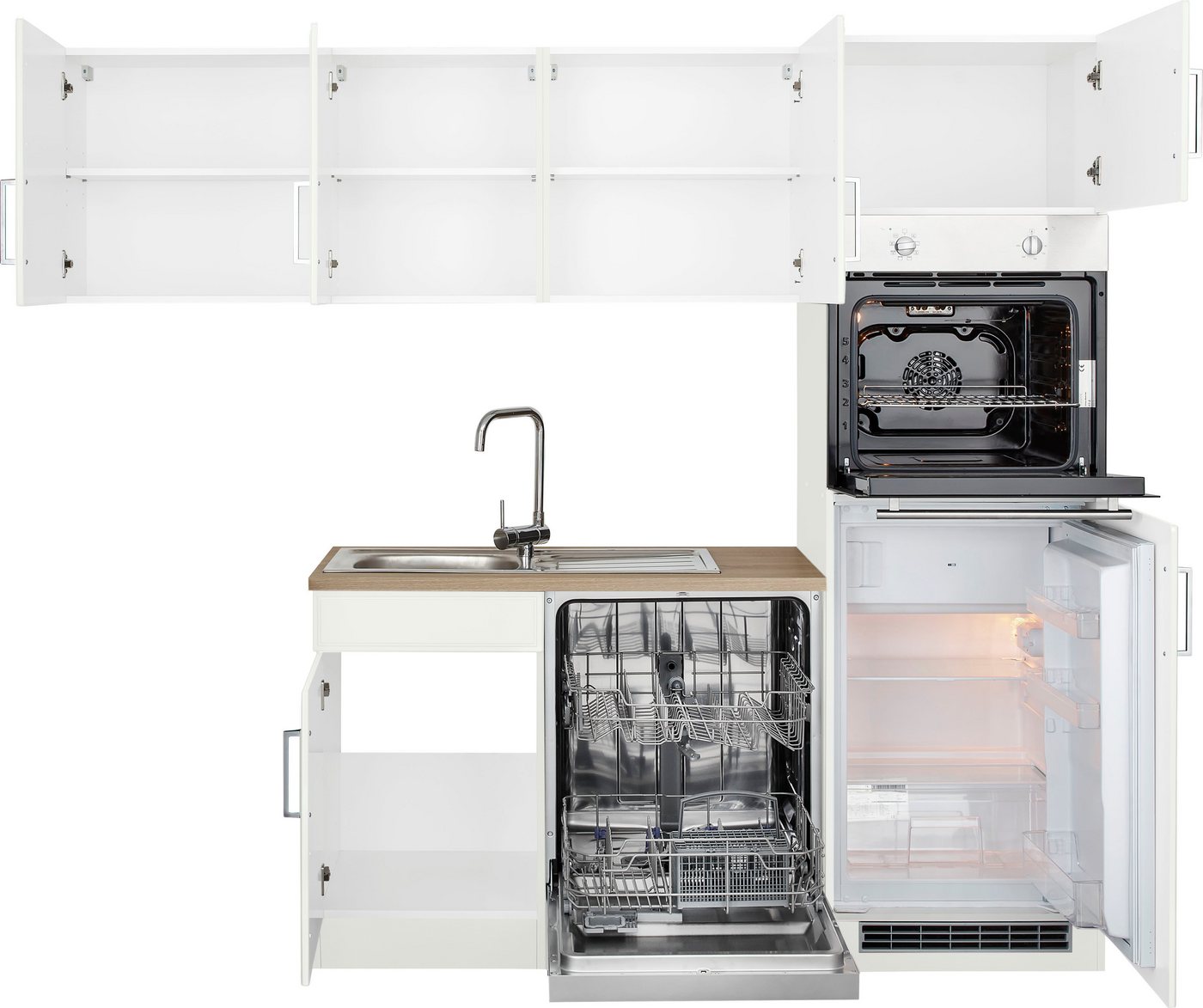 KOCHSTATION Winkelküche, Stellbreite 230x170 cm, wahlweise mit E-Geräten, MDF-Fronten – Bild 5 von 5