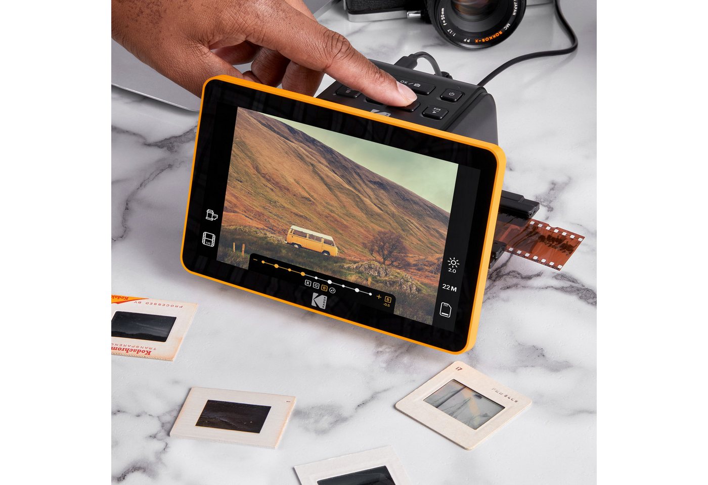 Kodak Slide'n'Scan Max Digitaler Filmscanner Diascanner, (7 Zoll Display) – Bild 2 von 5