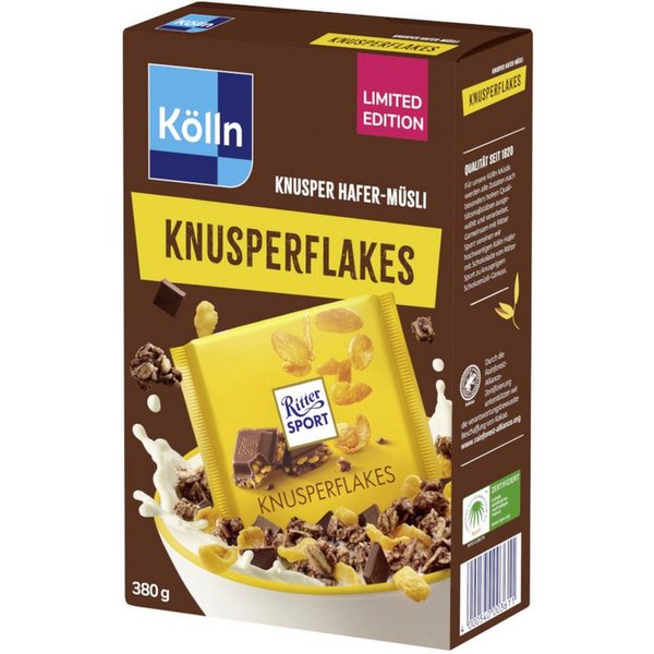 Kölln Cerealien, Kölln Knusper Hafer Müsli Ritter Sport Flakes Limited Edition 380g