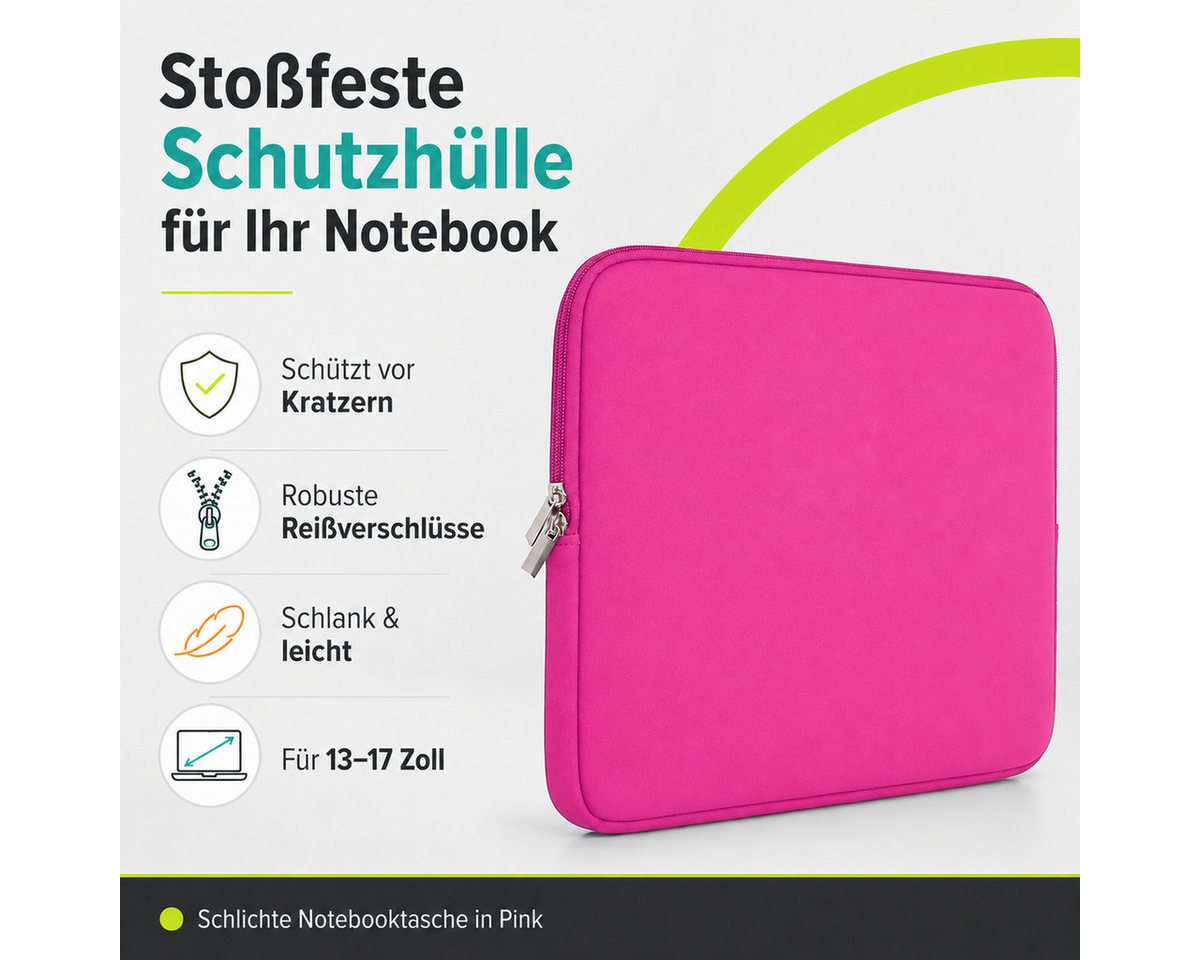 König Design Laptoptasche Universal Notebooktasche 13 Zoll Sleeve Tasche Hülle Laptop Case Cover, weiches Innenfutter zum Schutz vor Kratzern – Bild 2 von 5