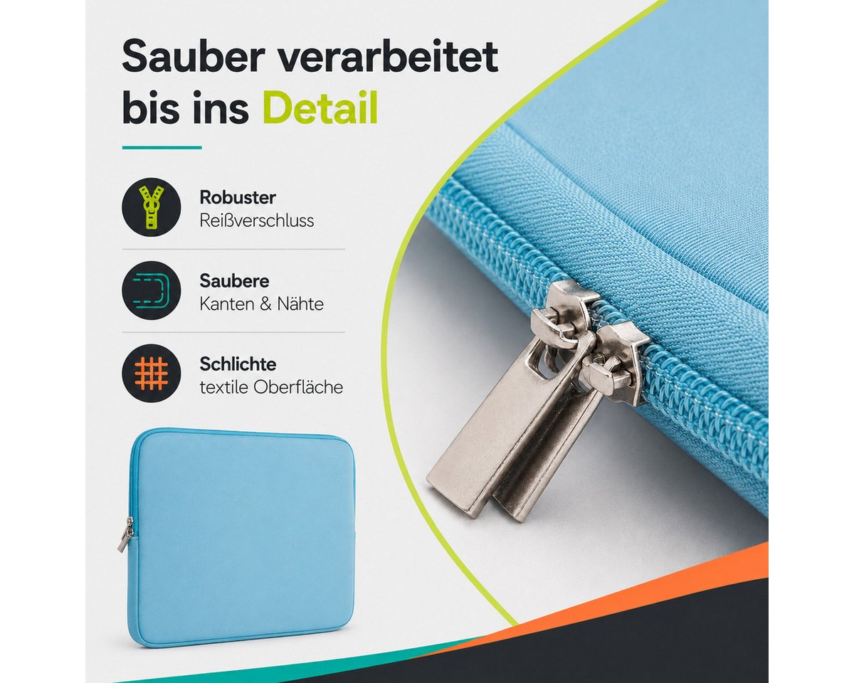 König Design Laptoptasche Universal Notebooktasche 13 Zoll Sleeve Tasche Hülle Laptop Case Cover, weiches Innenfutter zum Schutz vor Kratzern – Bild 4 von 5