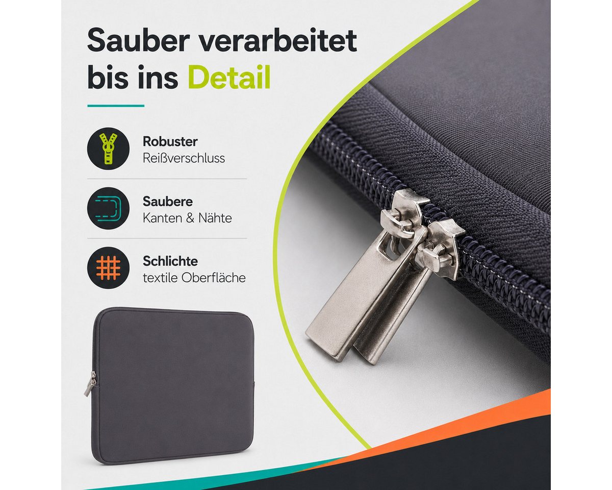 König Design Laptoptasche Universal Notebooktasche 16 Zoll Sleeve Tasche Hülle Laptop Case Cover, weiches Innenfutter zum Schutz vor Kratzern – Bild 4 von 5