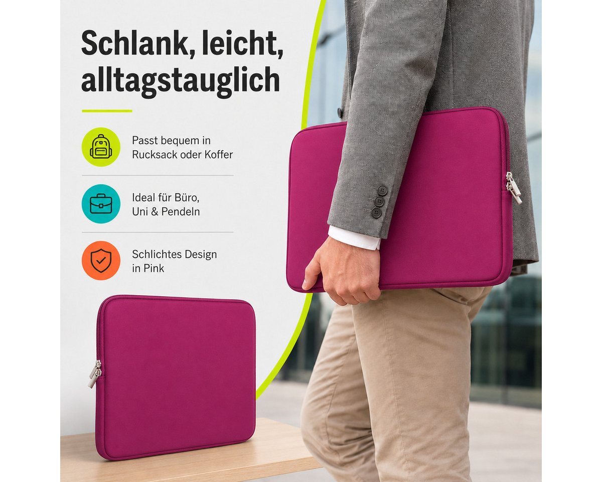 König Design Laptoptasche Universal Notebooktasche 16 Zoll Sleeve Tasche Hülle Laptop Case Cover, weiches Innenfutter zum Schutz vor Kratzern – Bild 3 von 5