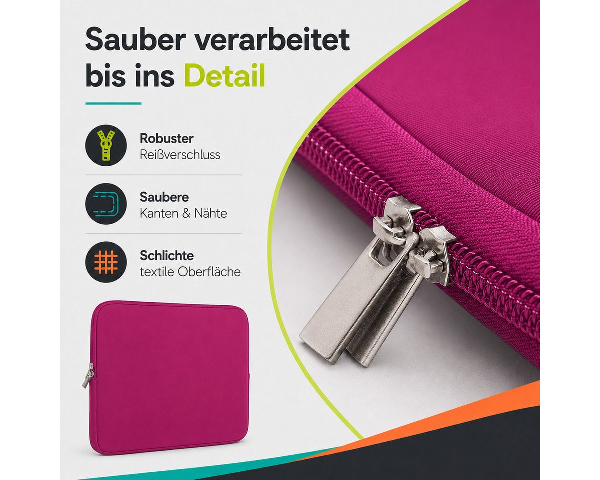 König Design Laptoptasche Universal Notebooktasche 16 Zoll Sleeve Tasche Hülle Laptop Case Cover, weiches Innenfutter zum Schutz vor Kratzern – Bild 4 von 5