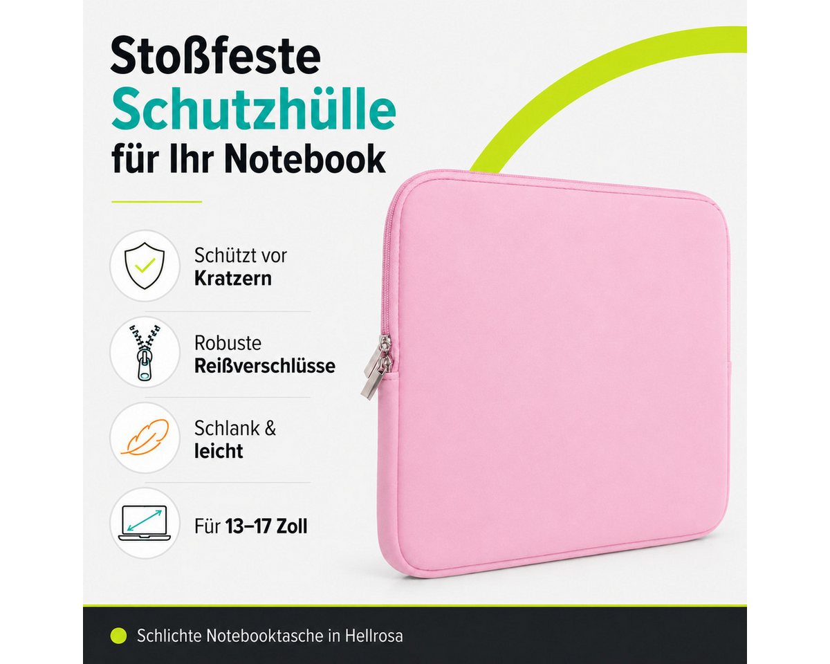 König Design Laptoptasche Universal Notebooktasche 16 Zoll Sleeve Tasche Hülle Laptop Case Cover, weiches Innenfutter zum Schutz vor Kratzern – Bild 4 von 5