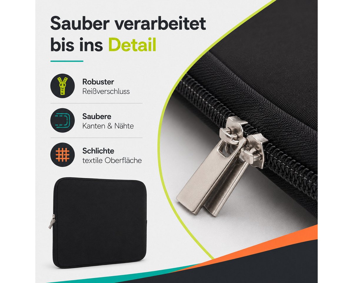 König Design Laptoptasche Universal Notebooktasche 17 Zoll Sleeve Tasche Hülle Laptop Case Cover, weiches Innenfutter zum Schutz vor Kratzern – Bild 4 von 5