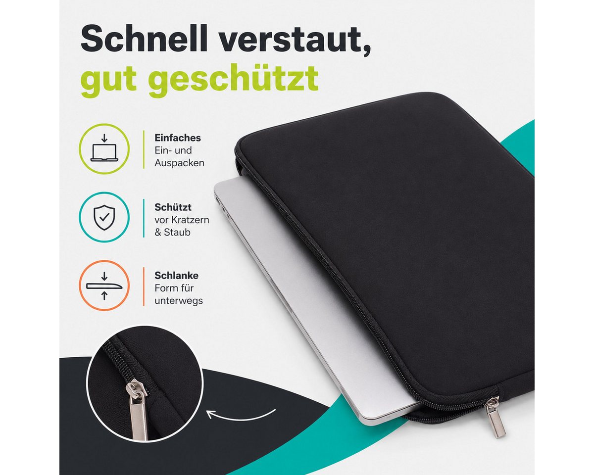 König Design Laptoptasche Universal Notebooktasche 17 Zoll Sleeve Tasche Hülle Laptop Case Cover, weiches Innenfutter zum Schutz vor Kratzern – Bild 5 von 5