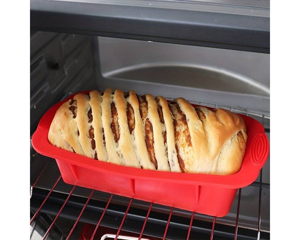 König Design Silikonform Backform Kastenform Kuchenform Tortenform, Rechteckige Brotbackform Brotform Kuchen 21 x 9 x 6,5 cm – Bild 3 von 5