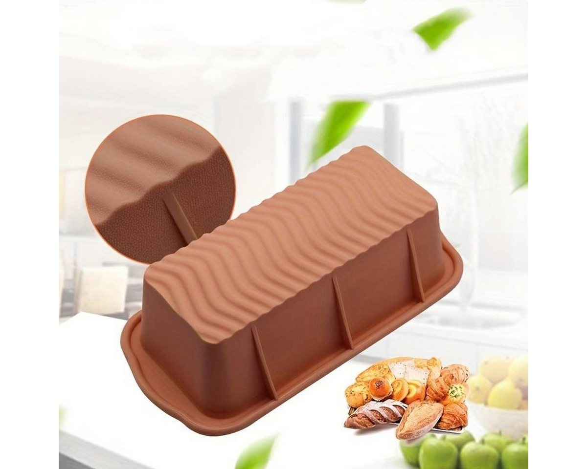König Design Silikonform Backform Kastenform Kuchenform Tortenform, Rechteckige Brotbackform Brotform Kuchen 21 x 9 x 6,5 cm – Bild 4 von 5