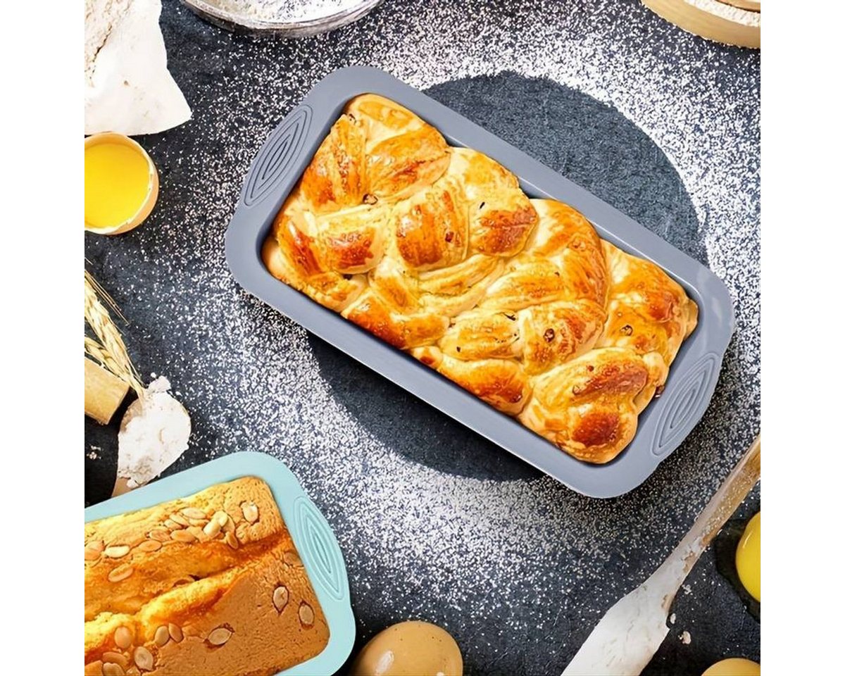 König Design Silikonform Backform Kastenform Kuchenform Tortenform, Rechteckige Brotbackform Brotform Kuchen 21 x 9 x 6,5 cm – Bild 5 von 5
