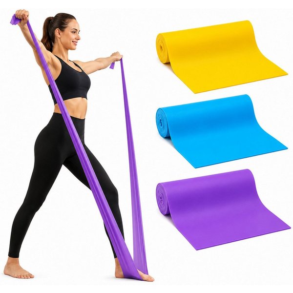 König Design Trainingsbänder, 3er-Set Fitnessband Gymnastikband Widerstandsband Sportband Yoga