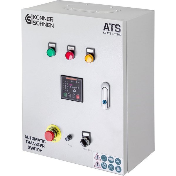 Könner & Söhnen Stromerzeuger KS ATS 4/63HD, (für KS Diesel-Generatoren, 1-tlg., mit ATS-Anschluss für 1-Phasen 230V- und 3-Phasen), für automatisches Starten u