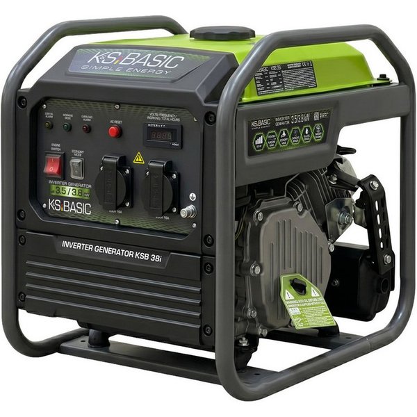 Könner & Söhnen Stromerzeuger KSB 38i, (Inverter Benzin Stromerzeuger 230V, 1-tlg., kompakter tragbarer Generator für Haus & Camping), 3.5 kW Nennleistung, 25 k