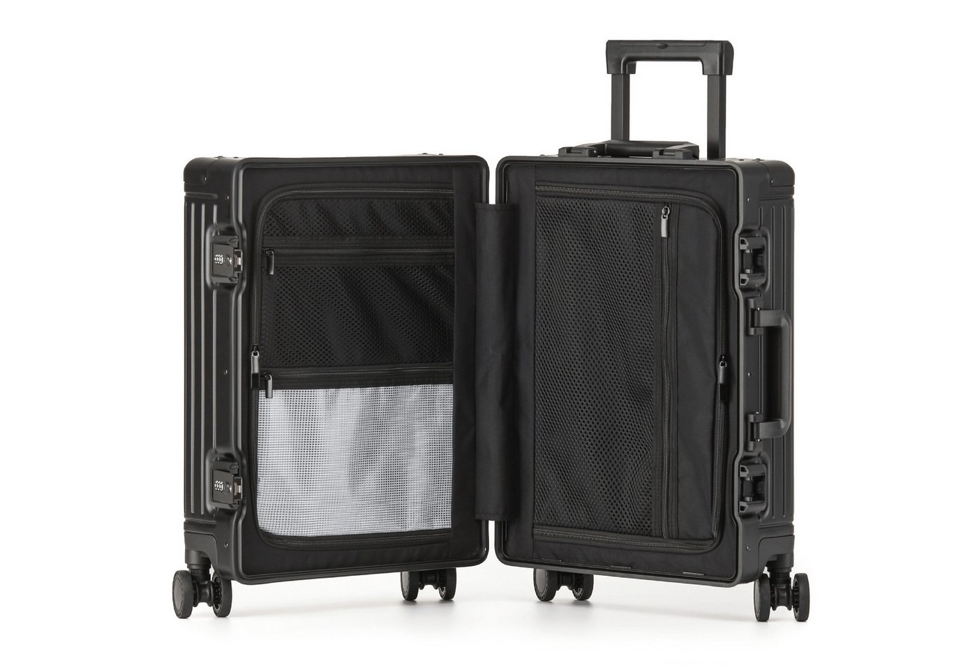 KOFA Handgepäckkoffer GENEVA, 55cm 100% Aluminium Hartschale, 4 Rollen, TSA Schloss – Bild 4 von 5