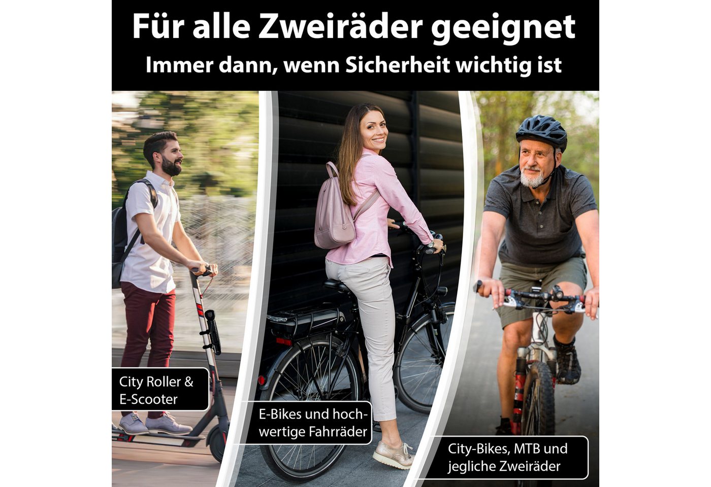KOHLBURG Faltschloss Zahlenschloss [110cm lang & Bolzenschneider-sicher] Fahrrad & E-Bike, Sicherheitsschloss mit Zahlencode • Halterung • Fahrrad Zahlenschloss – Bild 5 von 5