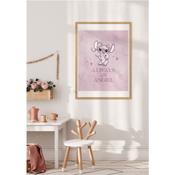 Komar Bild Stitch Always an Angel, Disney (1 St), Wandbild zur Dekoration im Kinderzimmer - ohne Rahmen