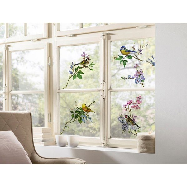 Komar Fensterbild Wedding Birds, 31x31 cm (Breite x Höhe), selbsthaftend