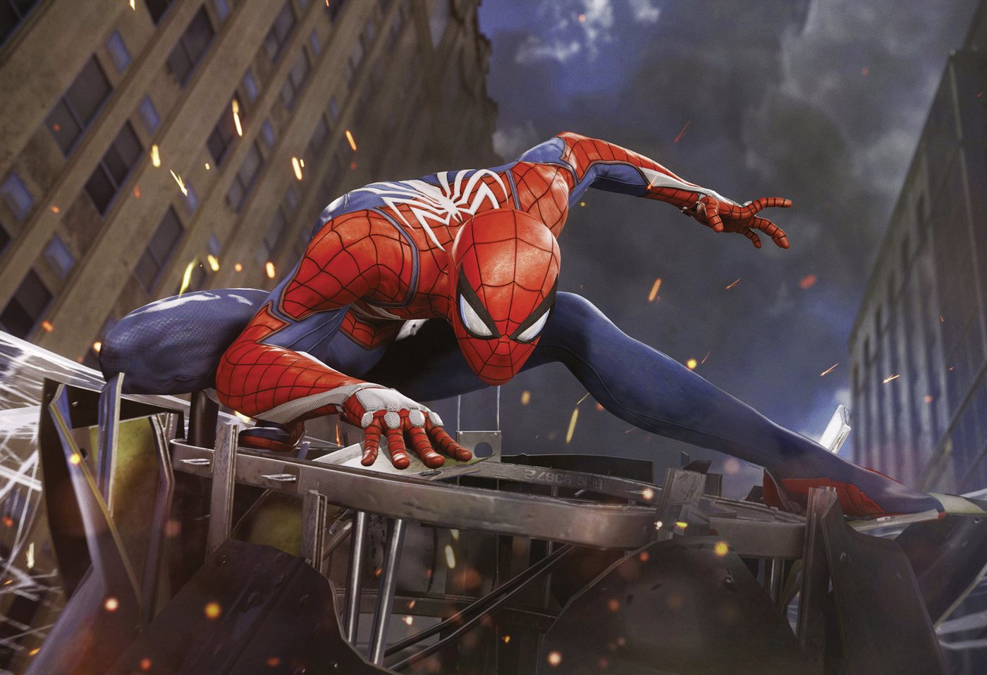 Komar Leinwandbild Marvel Spider-Man Landing, Disney (1 St), 90 x 60 cm (Breite x Höhe) - Kinderzimmer, Dekoration – Bild 2 von 5