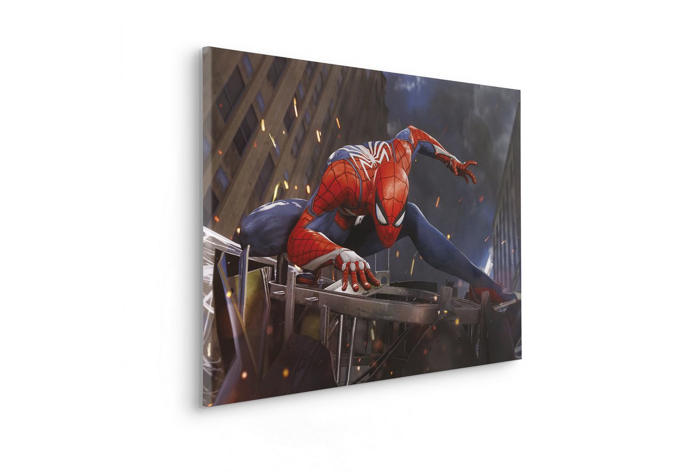 Komar Leinwandbild Marvel Spider-Man Landing, Disney (1 St), 90 x 60 cm (Breite x Höhe) - Kinderzimmer, Dekoration – Bild 3 von 5
