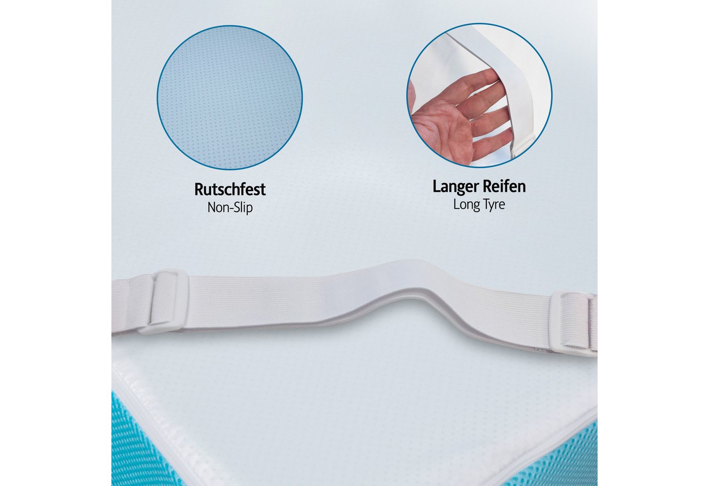 Komfortec, Topper Matratzentopper H3/H4 Oeko-TEX & CertiPUR-US Zertifiziert, 7.5 cm hoch, Gel-Memory, Atmungsaktiv, Ergonomisch – Bild 5 von 5