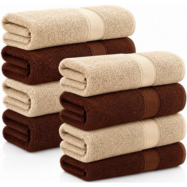 Komfortec Badetücher Premimum Badetücher 70x140, 100% Baumwolle, Frottee (8-St), Handtücher 70x140 cm Set, Weich, 470 g/m2