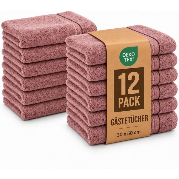 Komfortec Gästehandtücher Set aus 100% Baumwolle, (12-St)