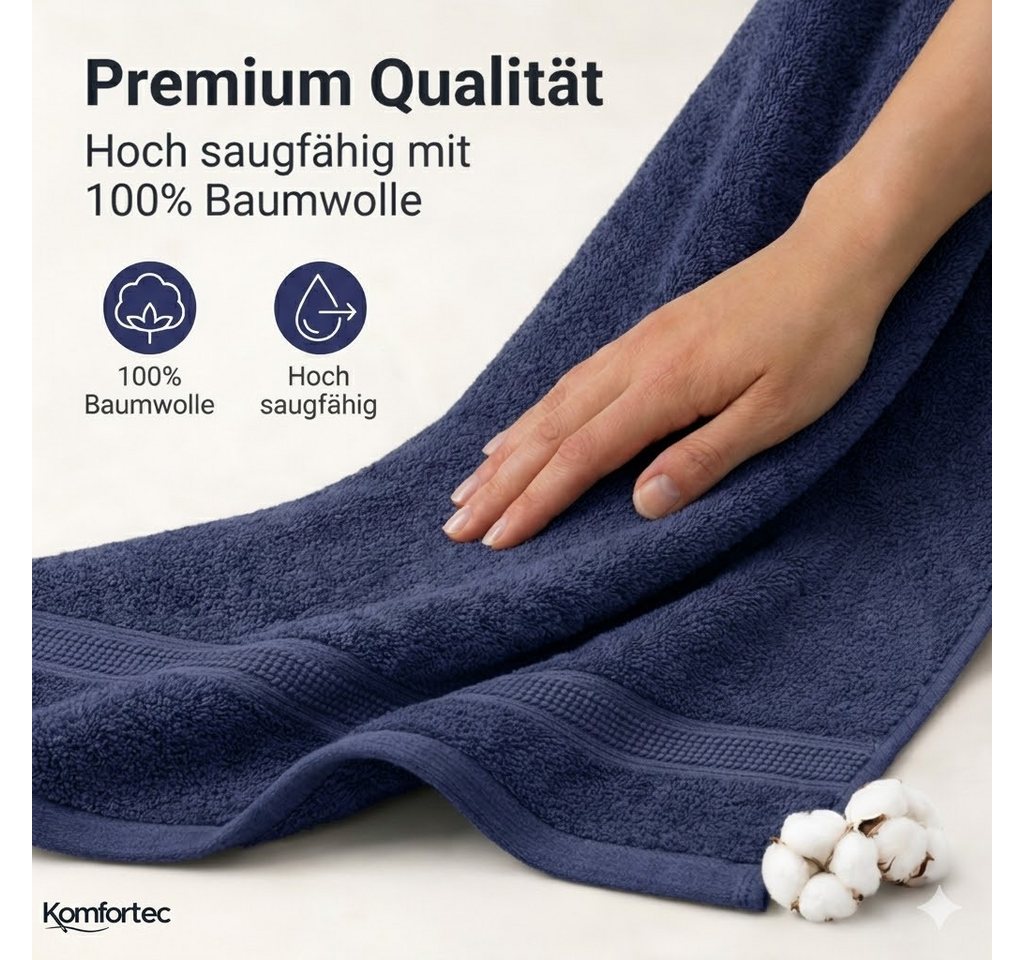 Komfortec Gästehandtücher Set aus 100% Baumwolle, (12-St) – Bild 2 von 5