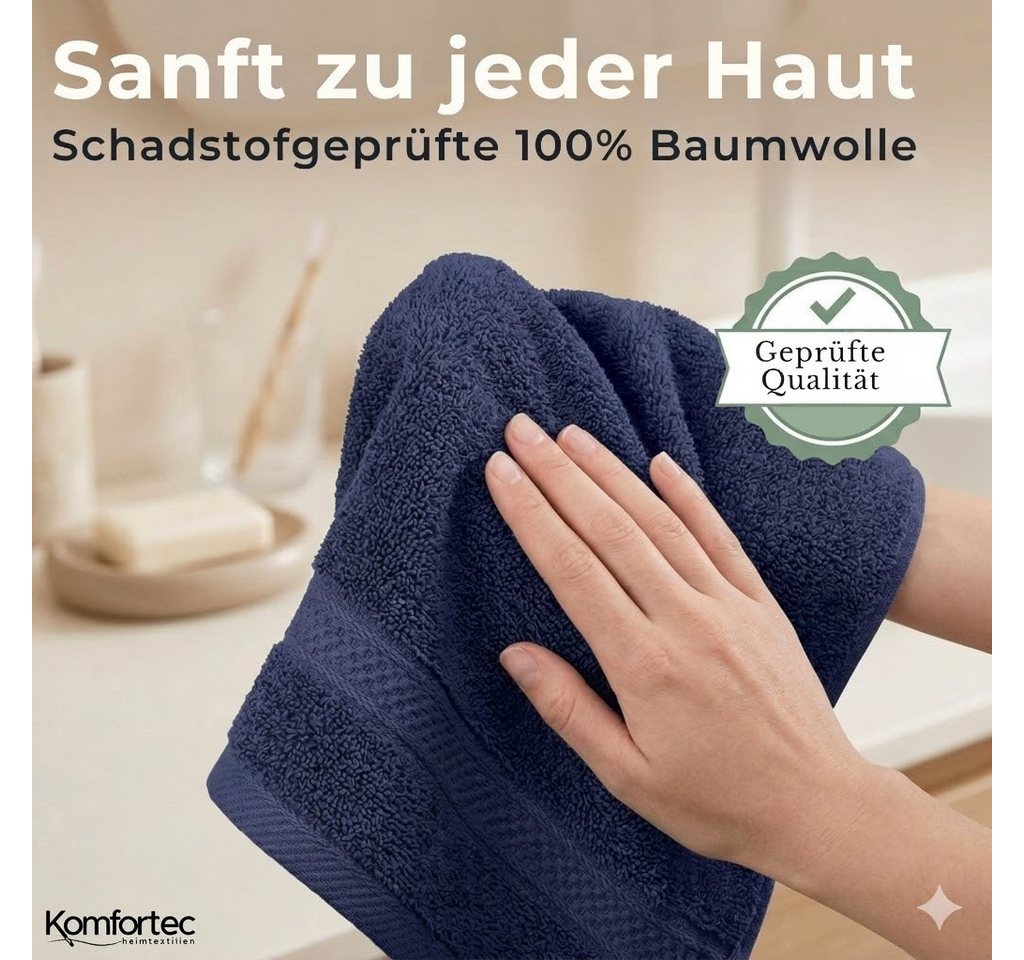 Komfortec Gästehandtücher Set aus 100% Baumwolle, (12-St) – Bild 3 von 5