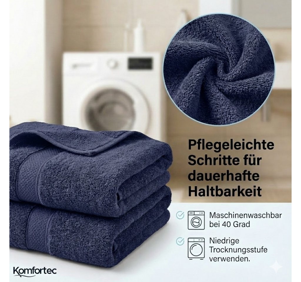 Komfortec Gästehandtücher Set aus 100% Baumwolle, (12-St) – Bild 4 von 5