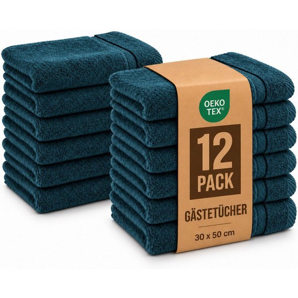 Komfortec Gästehandtücher Set aus 100% Baumwolle, (12-St)