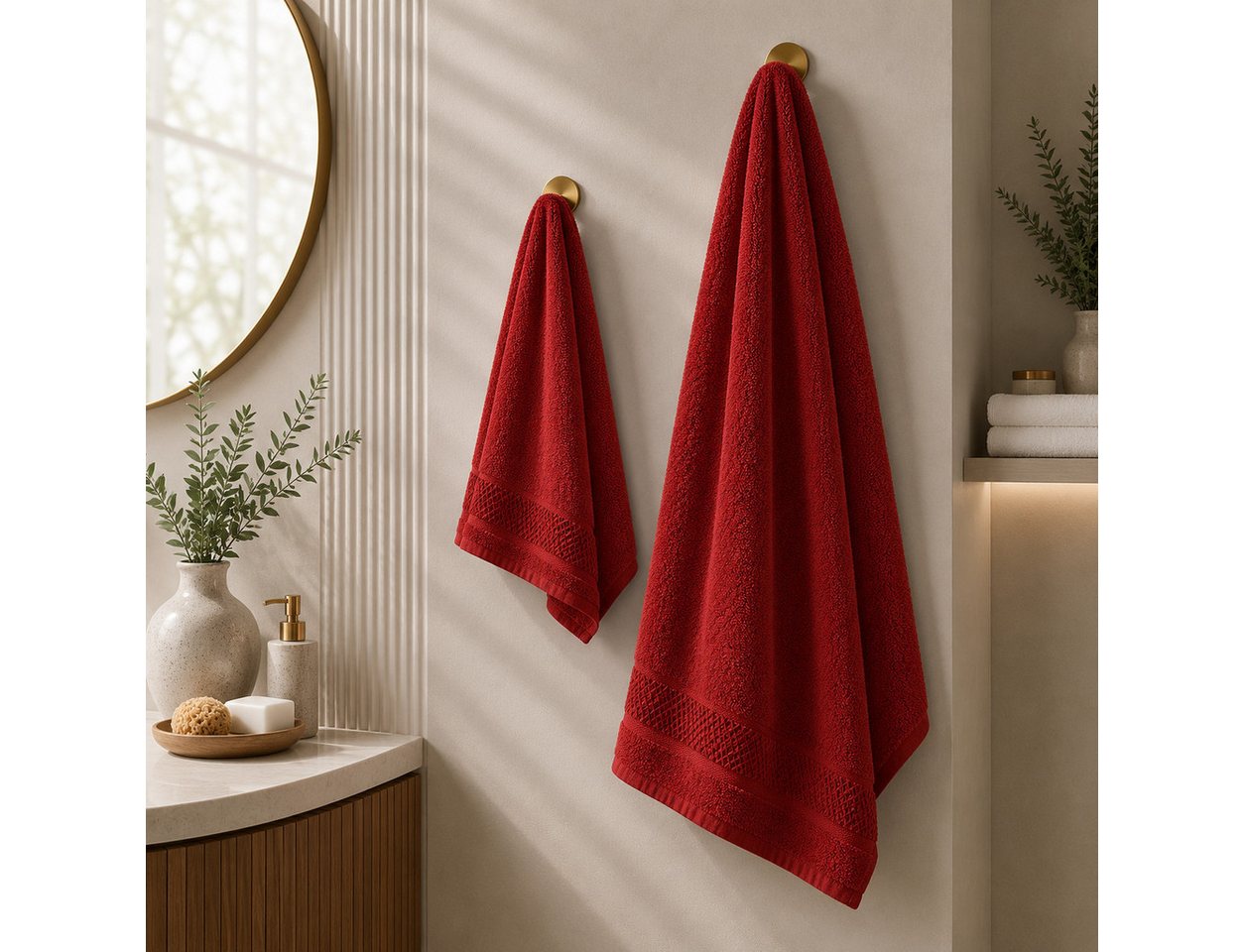 Komfortec Handtuch Set 3er Set 100% Baumwolle, weich & saugfähig, 470g/m², Frottee (3-St) – Bild 5 von 5
