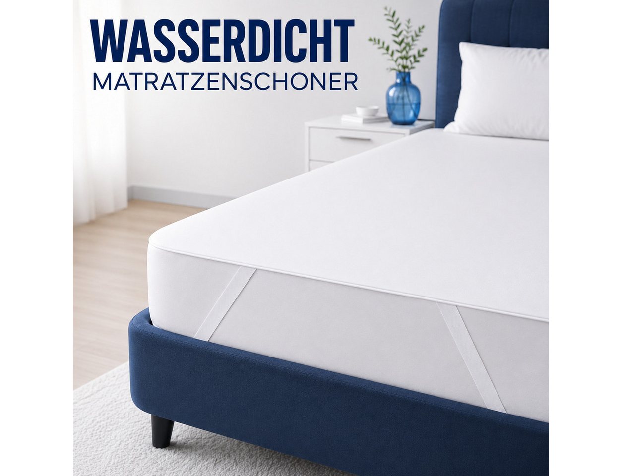 Matratzenschoner 60x120, 90x200, 120x200, 140x200, 160x200, 180x200 oder 200x200 cm Komfortec, 1 oder 2 Stück Wasserdichter, Atmungsaktive Matratzenauflage – Bild 2 von 5