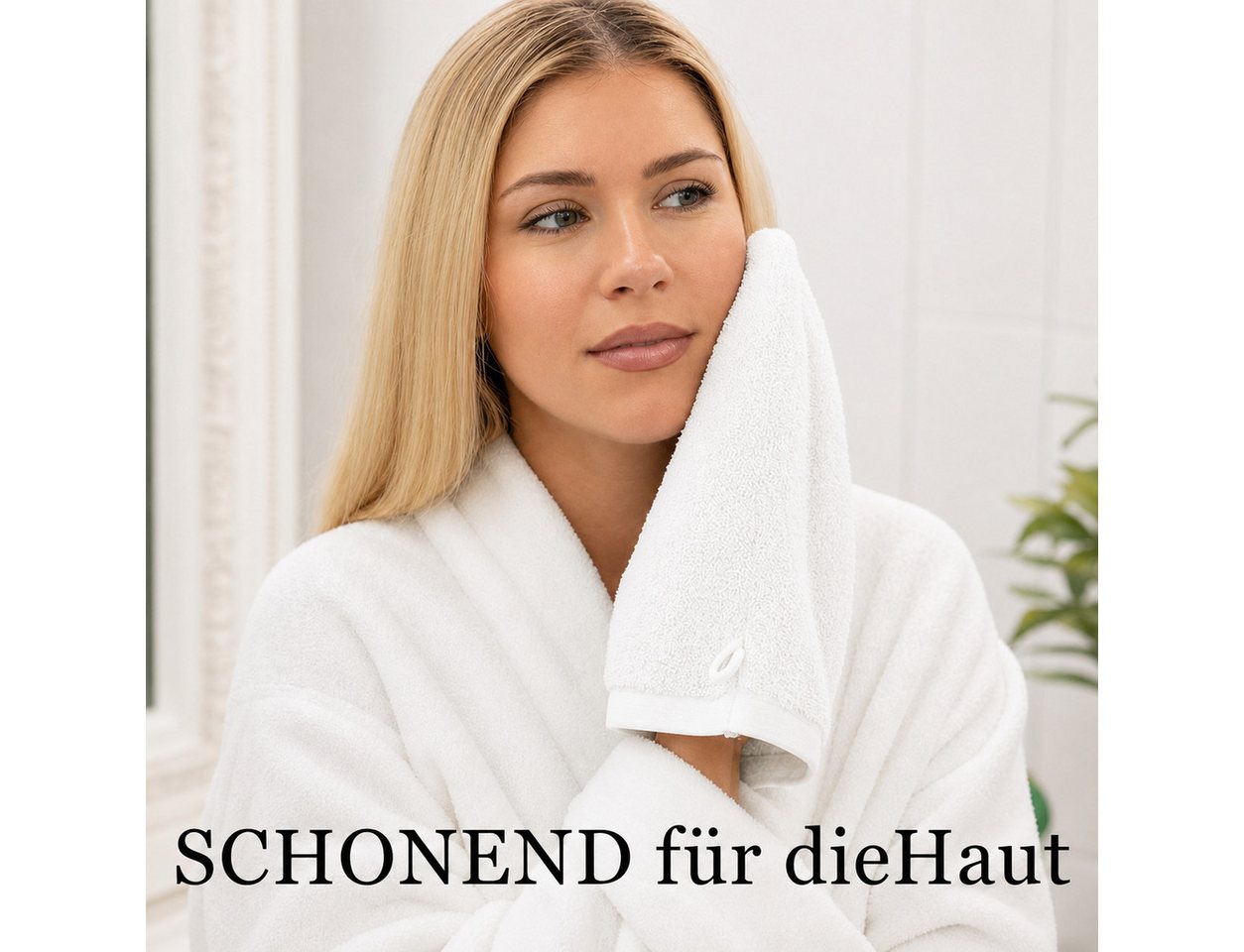 Komfortec Waschhandschuh 10er Set, Waschlappen, Saugfähig & Hautfreundlich, (Set, 10-St), Weich, 100% Baumwolle, 16x21 cm – Bild 5 von 5